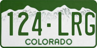 CO license plate 124LRG