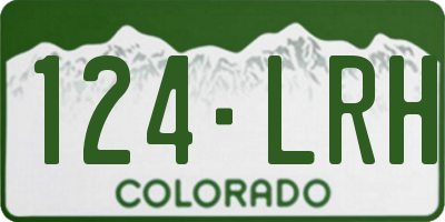 CO license plate 124LRH