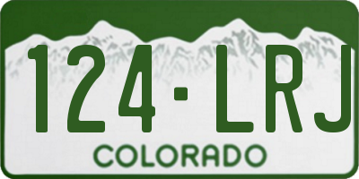 CO license plate 124LRJ