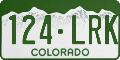 CO license plate 124LRK