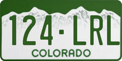 CO license plate 124LRL