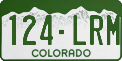 CO license plate 124LRM