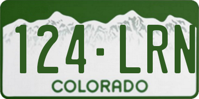 CO license plate 124LRN
