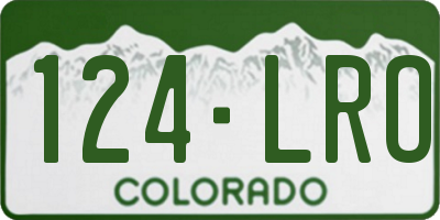 CO license plate 124LRO