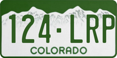 CO license plate 124LRP