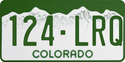 CO license plate 124LRQ