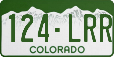 CO license plate 124LRR