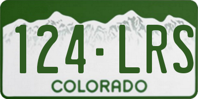CO license plate 124LRS