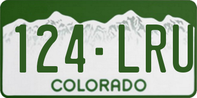 CO license plate 124LRU