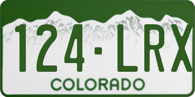 CO license plate 124LRX