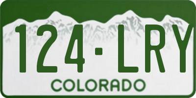 CO license plate 124LRY
