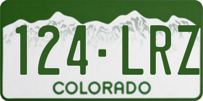 CO license plate 124LRZ