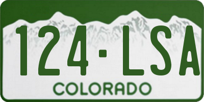 CO license plate 124LSA
