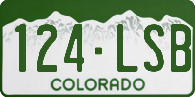 CO license plate 124LSB