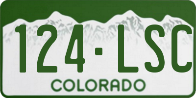 CO license plate 124LSC