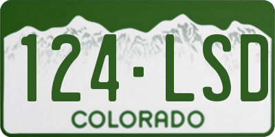 CO license plate 124LSD