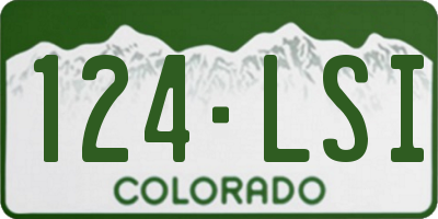 CO license plate 124LSI