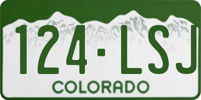 CO license plate 124LSJ