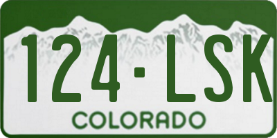 CO license plate 124LSK
