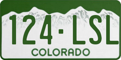 CO license plate 124LSL