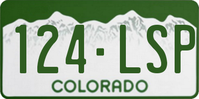 CO license plate 124LSP