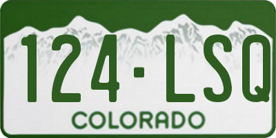 CO license plate 124LSQ