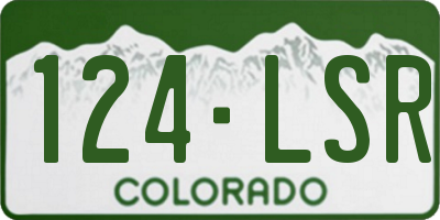 CO license plate 124LSR