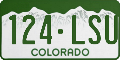 CO license plate 124LSU