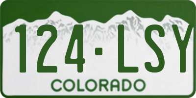 CO license plate 124LSY