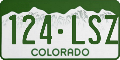 CO license plate 124LSZ