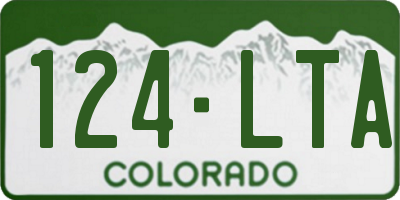 CO license plate 124LTA