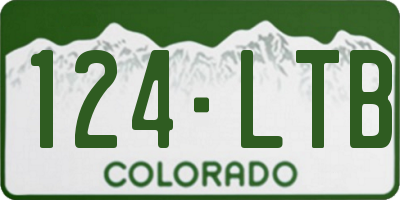 CO license plate 124LTB
