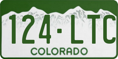 CO license plate 124LTC