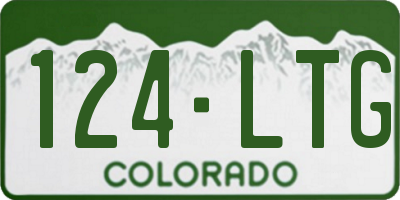 CO license plate 124LTG