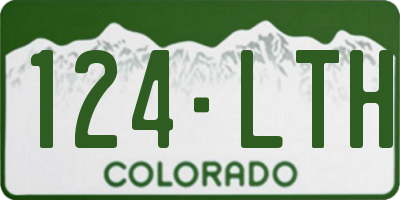 CO license plate 124LTH