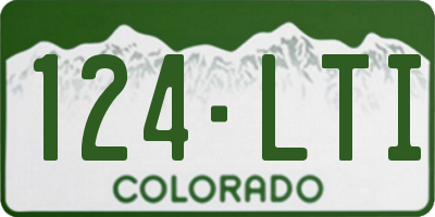 CO license plate 124LTI