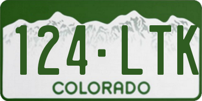 CO license plate 124LTK