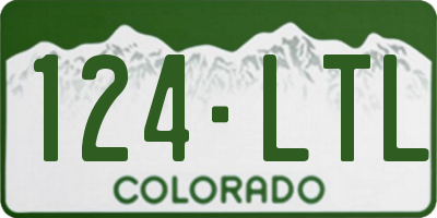 CO license plate 124LTL