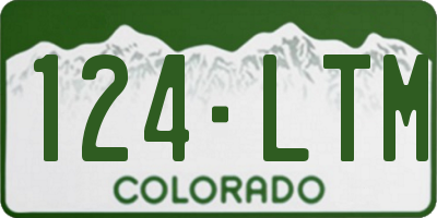 CO license plate 124LTM