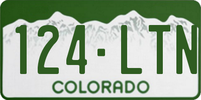 CO license plate 124LTN