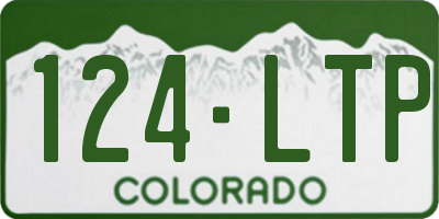 CO license plate 124LTP