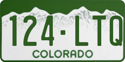 CO license plate 124LTQ