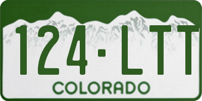 CO license plate 124LTT
