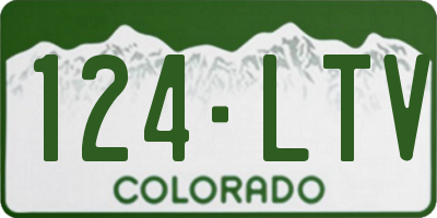 CO license plate 124LTV