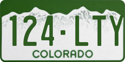 CO license plate 124LTY