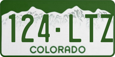 CO license plate 124LTZ