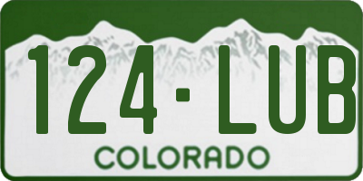 CO license plate 124LUB
