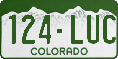 CO license plate 124LUC