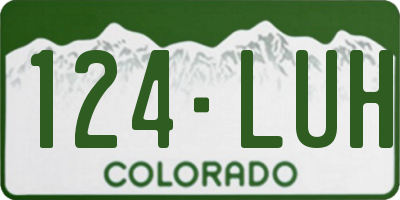 CO license plate 124LUH