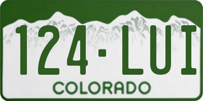CO license plate 124LUI
